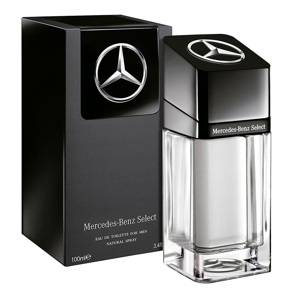 frasco Perfume Masculino Mercedes Benz Select Eau de Toilette detalhe lateral