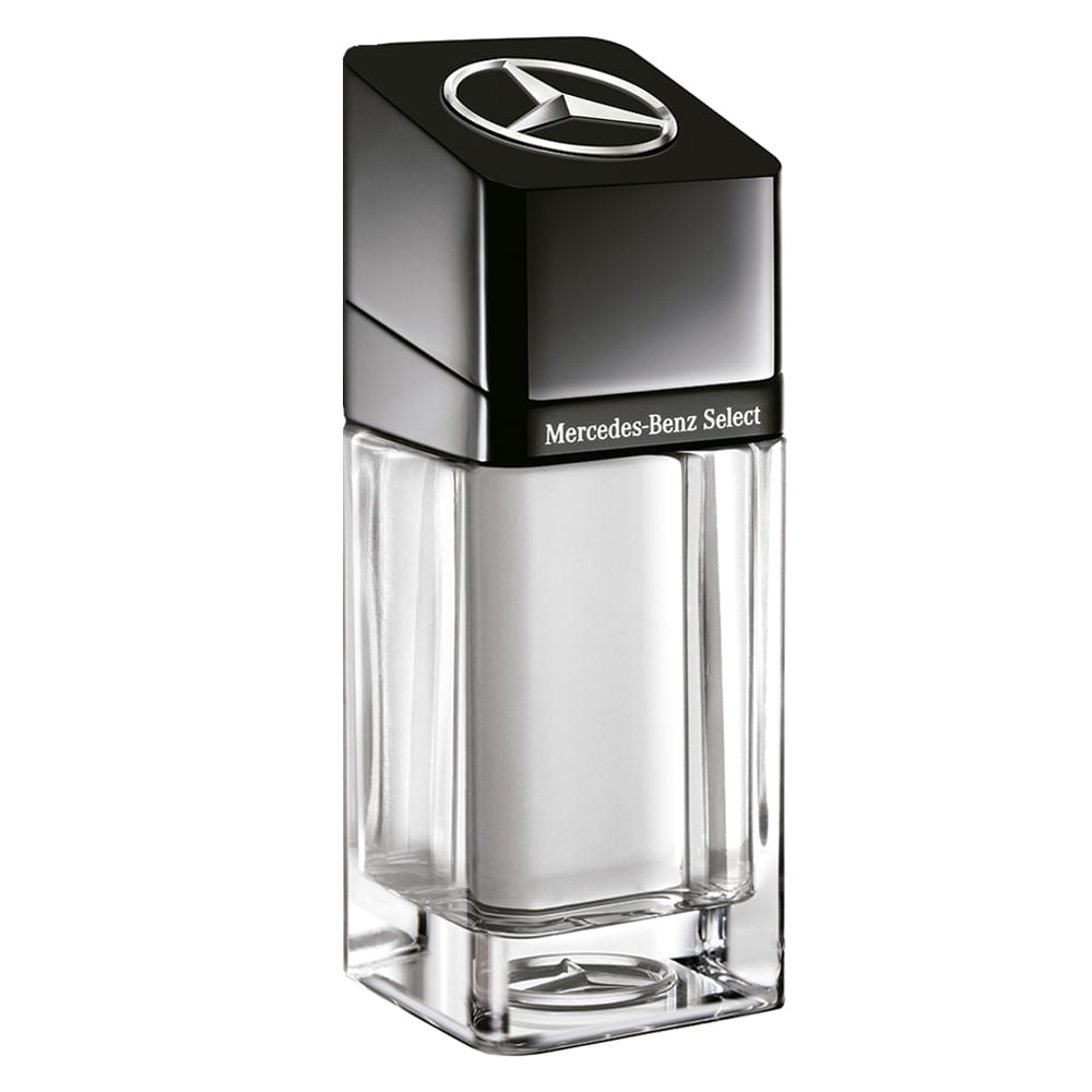 frasco Perfume Masculino Mercedes Benz Select Eau de Toilette frente fundo branco