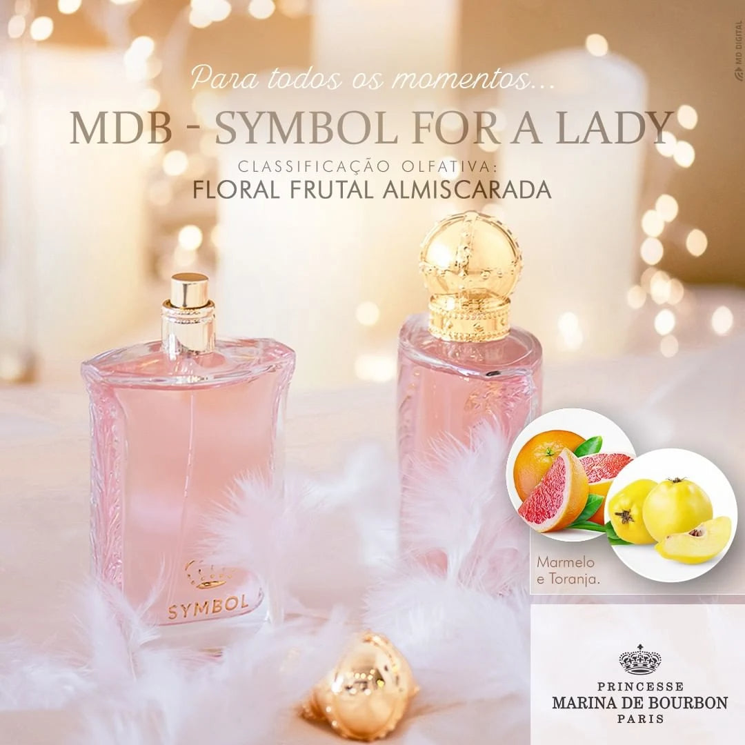 frasco Perfume Feminino Marina de Bourbon Symbol For a Lady Eau de Parfum frasco amplo