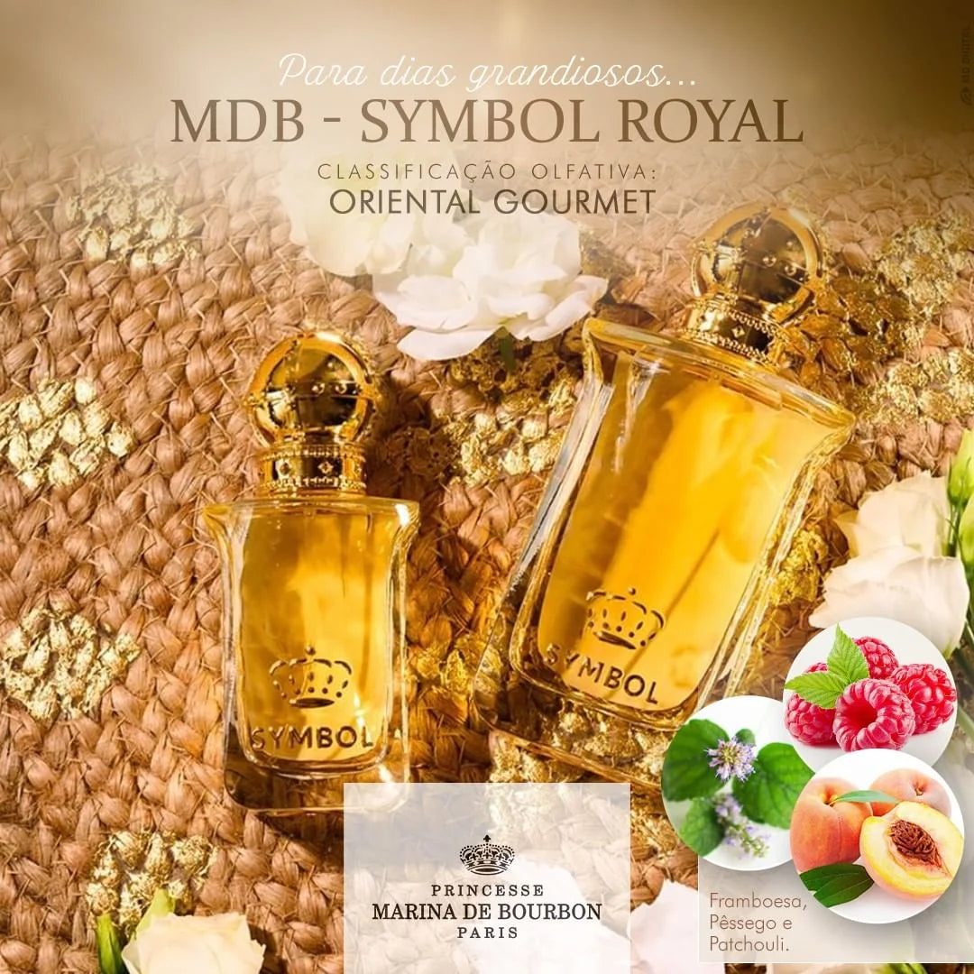 frasco Perfume Feminino Marina de Bourbon Symbol Royal Eau de Parfum embalagem caixa original