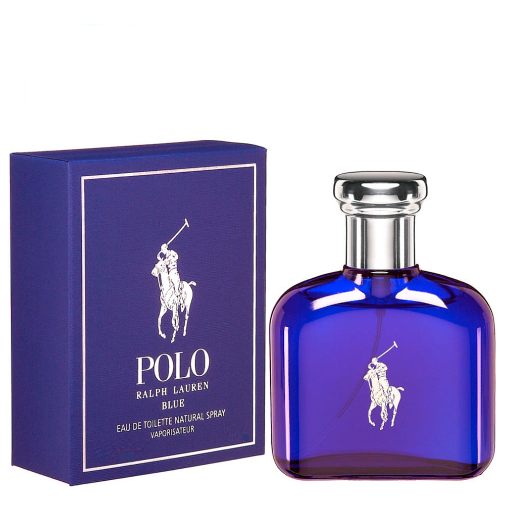 frasco Perfume Mascunino Ralfh Lauren Polo Blue Eau de Toilette detalhe lateral