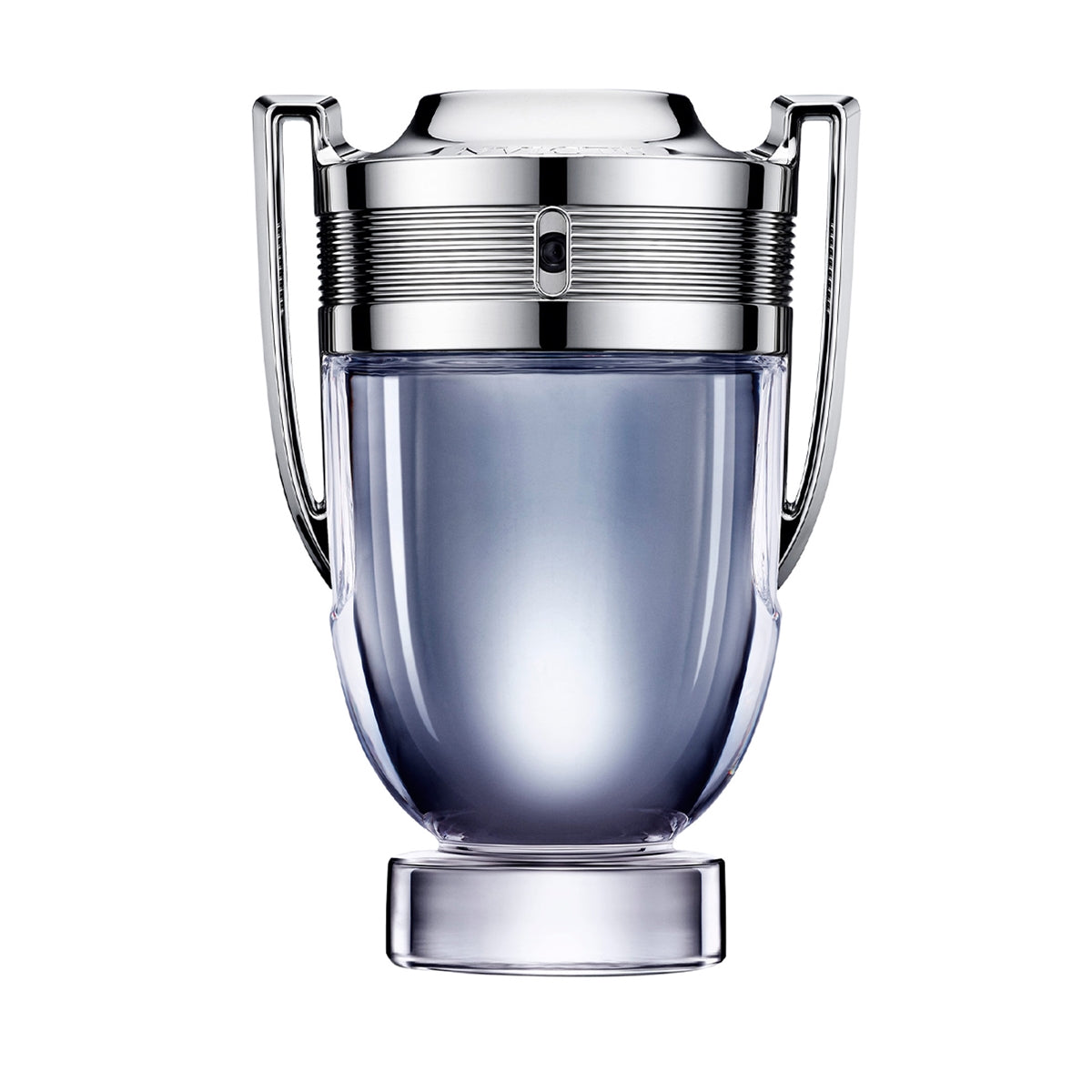 frasco Perfume Masculino Paco Rabanne Invictus Eau de Toilette frente fundo branco