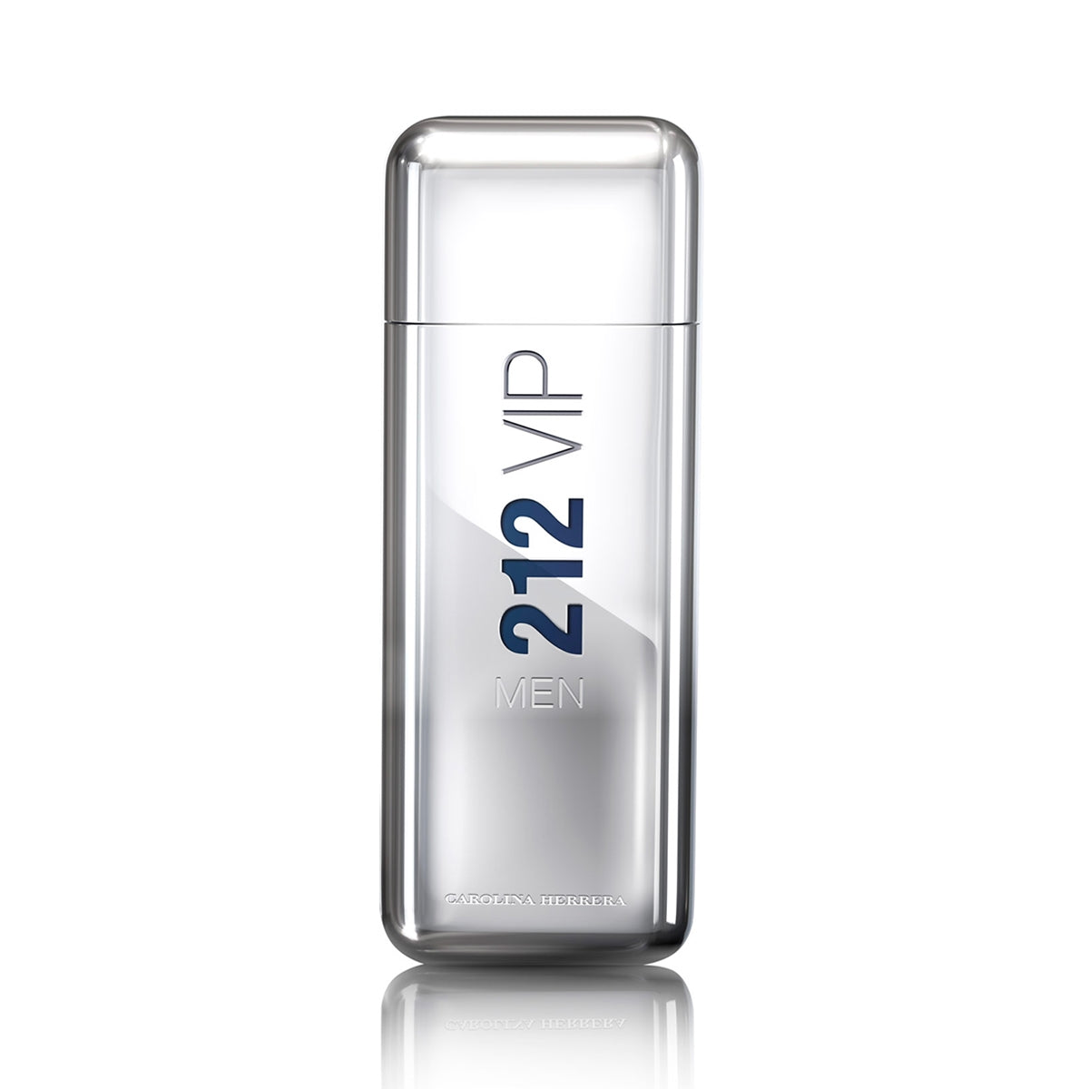 frasco Perfume Masculino Carolina Herrera 212 Vip Men Eau de Toilette frente fundo branco