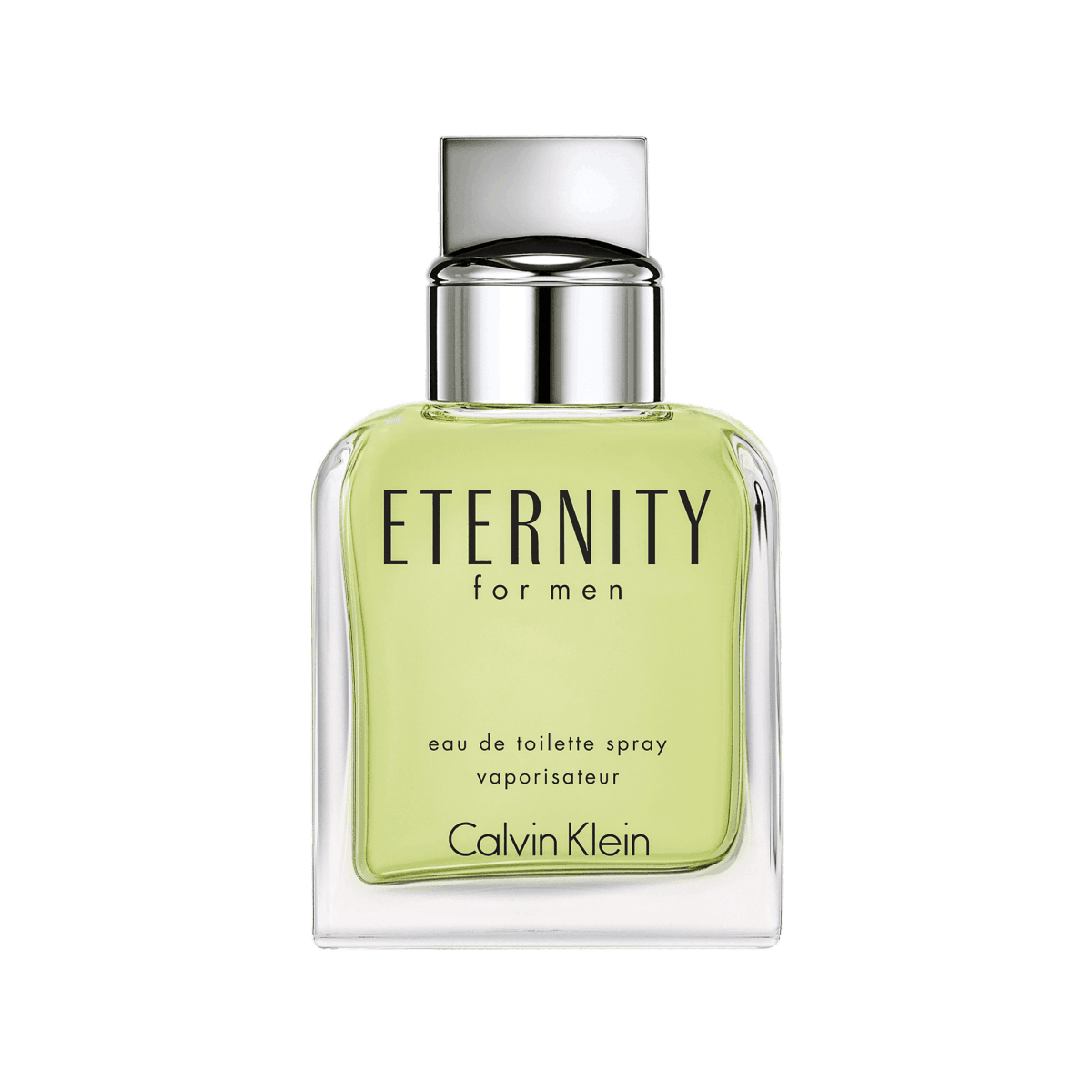 frasco Perfume Masculino Calvin Klein Eternity For Men Eau de Toilette frente fundo branco