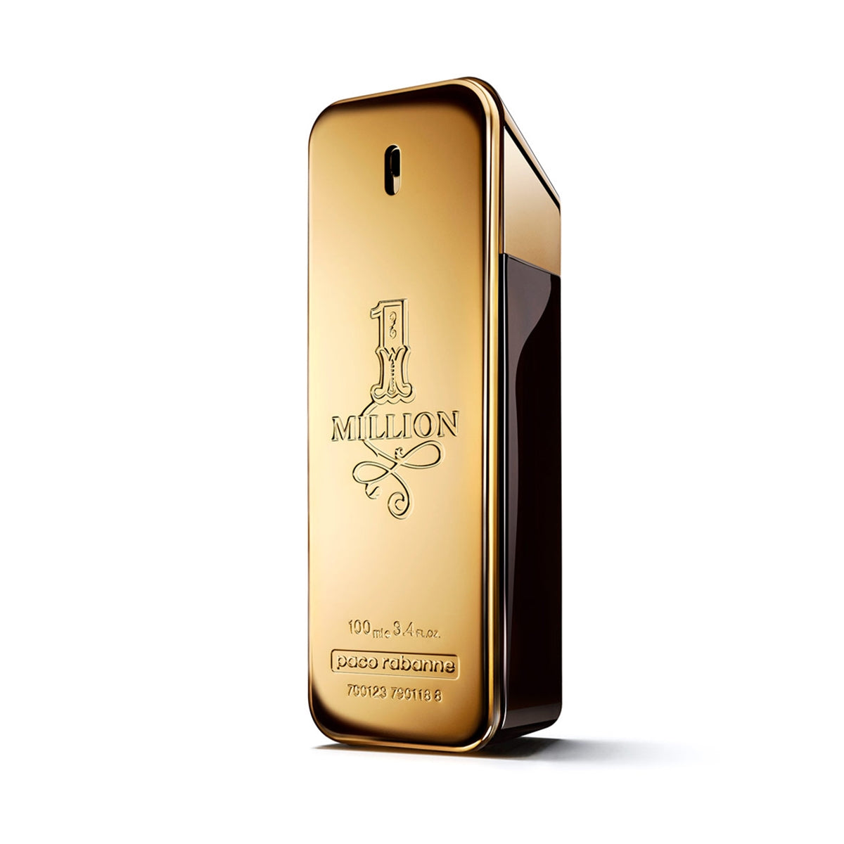 frasco Perfume Masculino Paco Rabanne One Million Eau de Toilette frente fundo branco