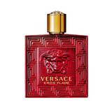 frasco Perfume Masculino Versace Eros Flame Eau de Parfum frente fundo branco