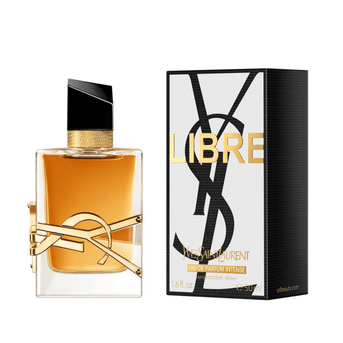 frasco Perfume Feminino Yves Saint Laurent Libre Intense Eau de Parfum detalhe lateral