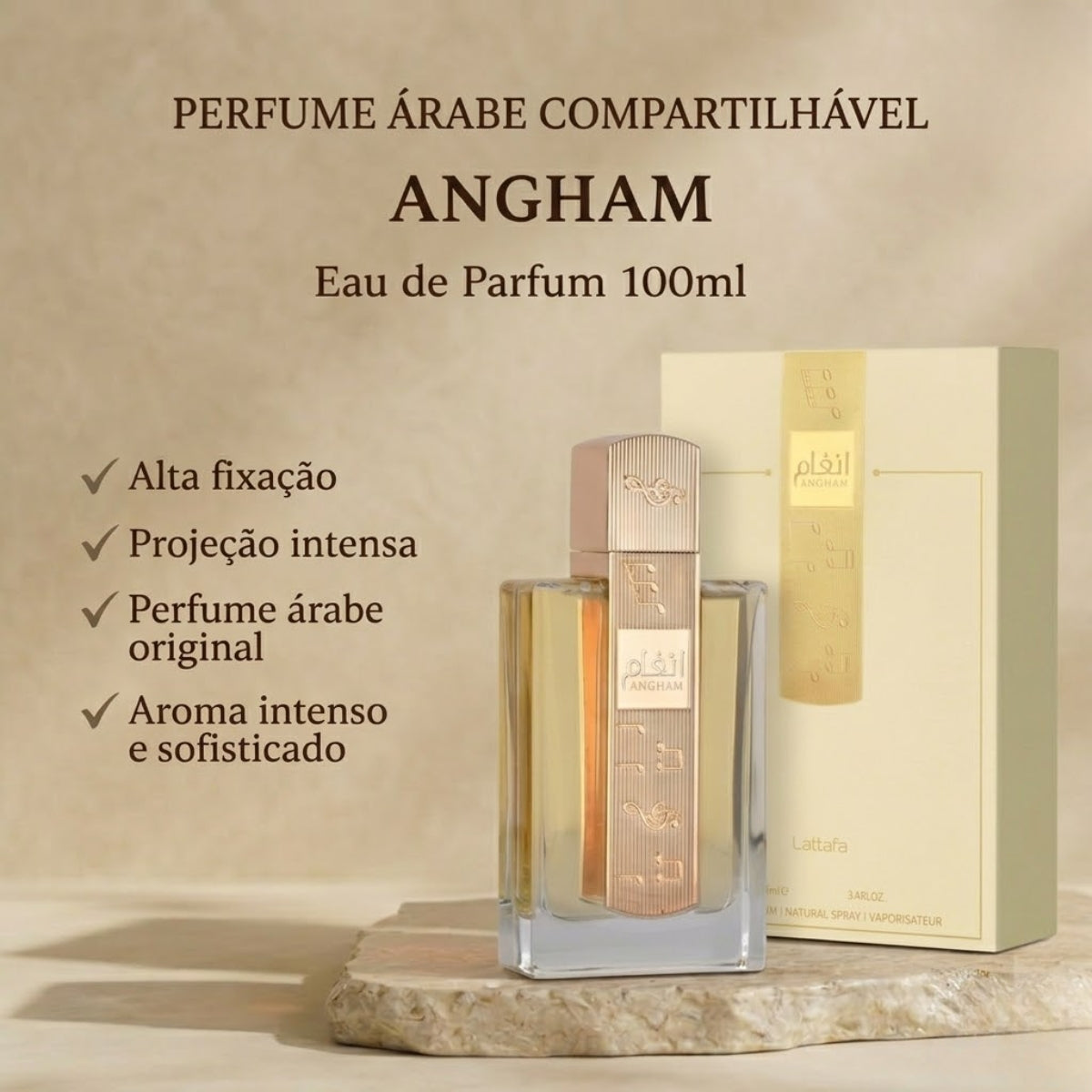 Lattafa Angham Eau de Parfum masculino frasco 100ml