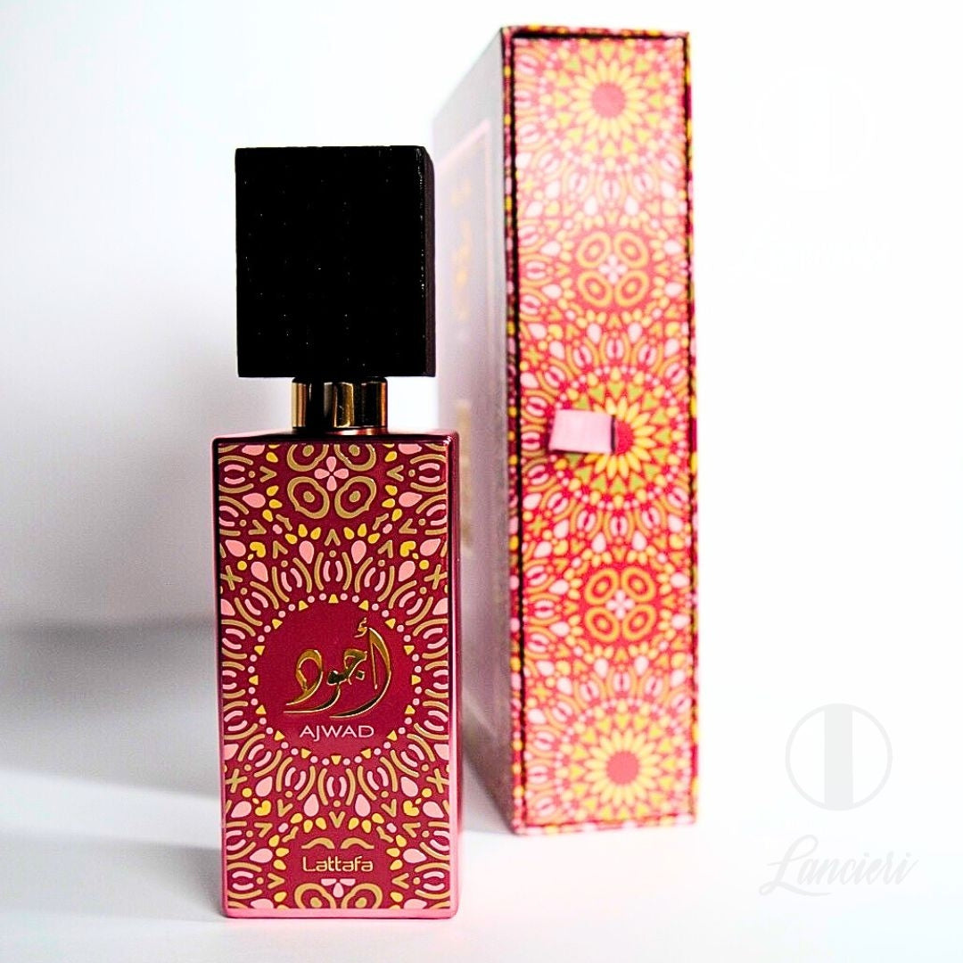 frasco Perfume Lattafa Ajwad Pink Eau de Parfum frasco amplo