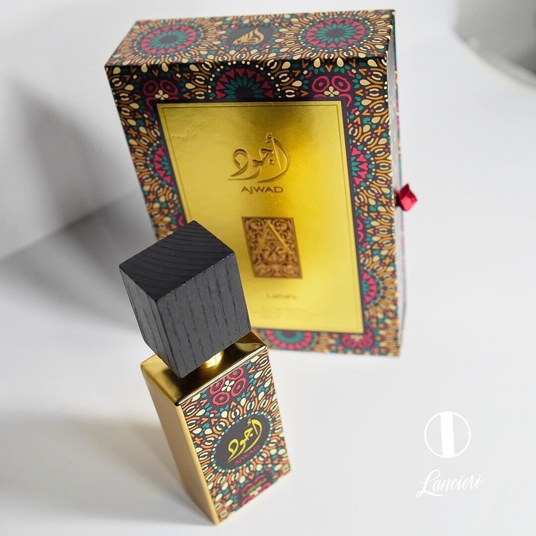 frasco Perfume Lattafa Ajwad Unissex Eau de Parfum frasco amplo