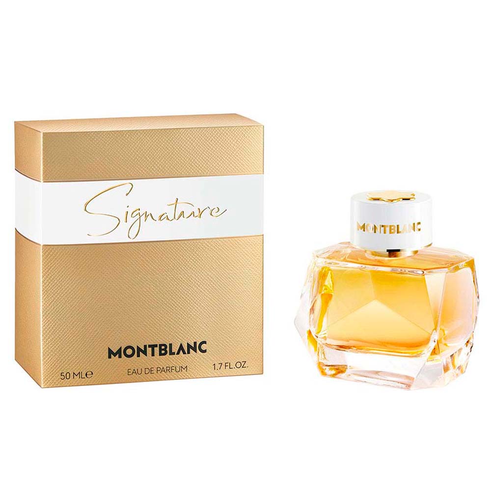 frasco Perfume Feminino Mont Blanc Signature Absolue Eau de Parfum detalhe lateral
