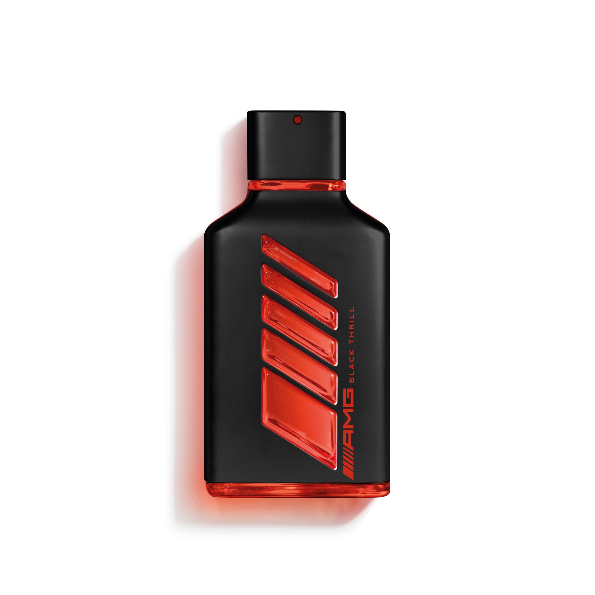 frasco Perfume Masculino Mercedes Benz Amg Black Thrill Eau de Parfum detalhe do frasco