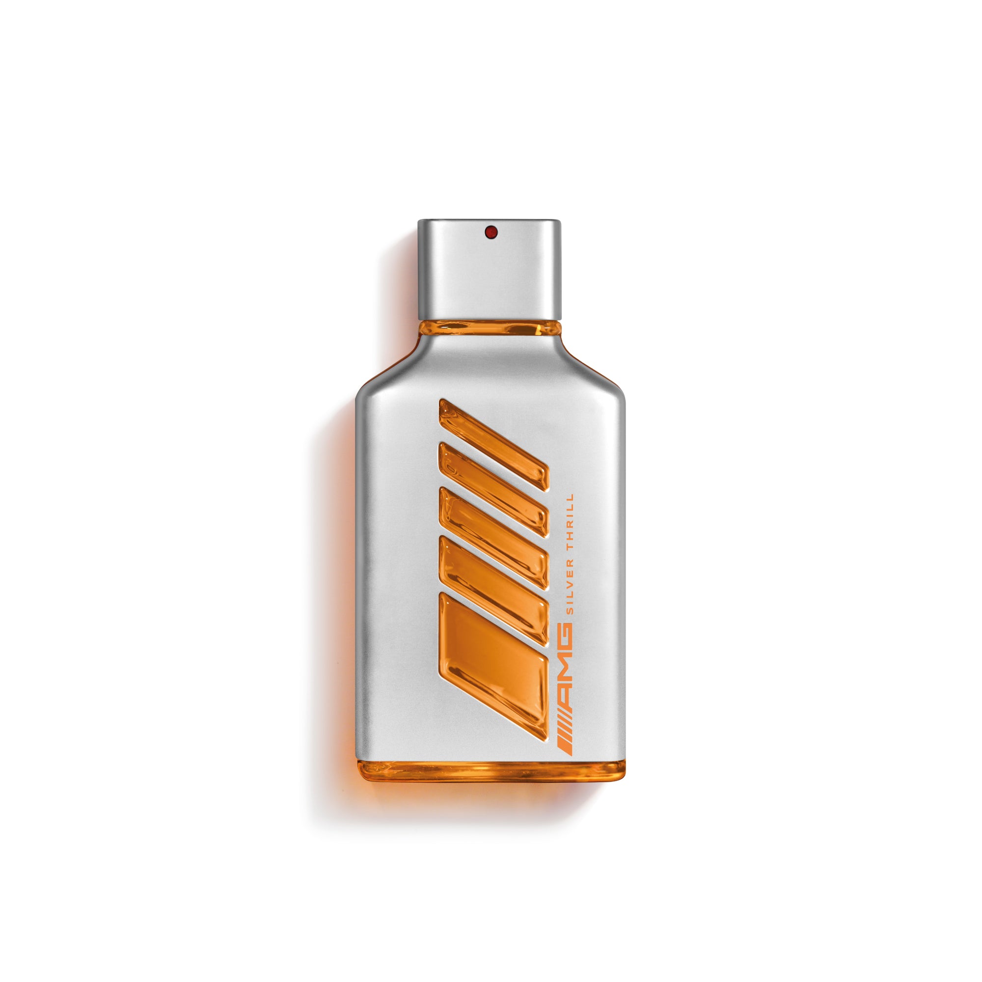 frasco Perfume Masculino Mercedes Benz Amg Silver Thrill Eau de Parfum detalhe do frasco