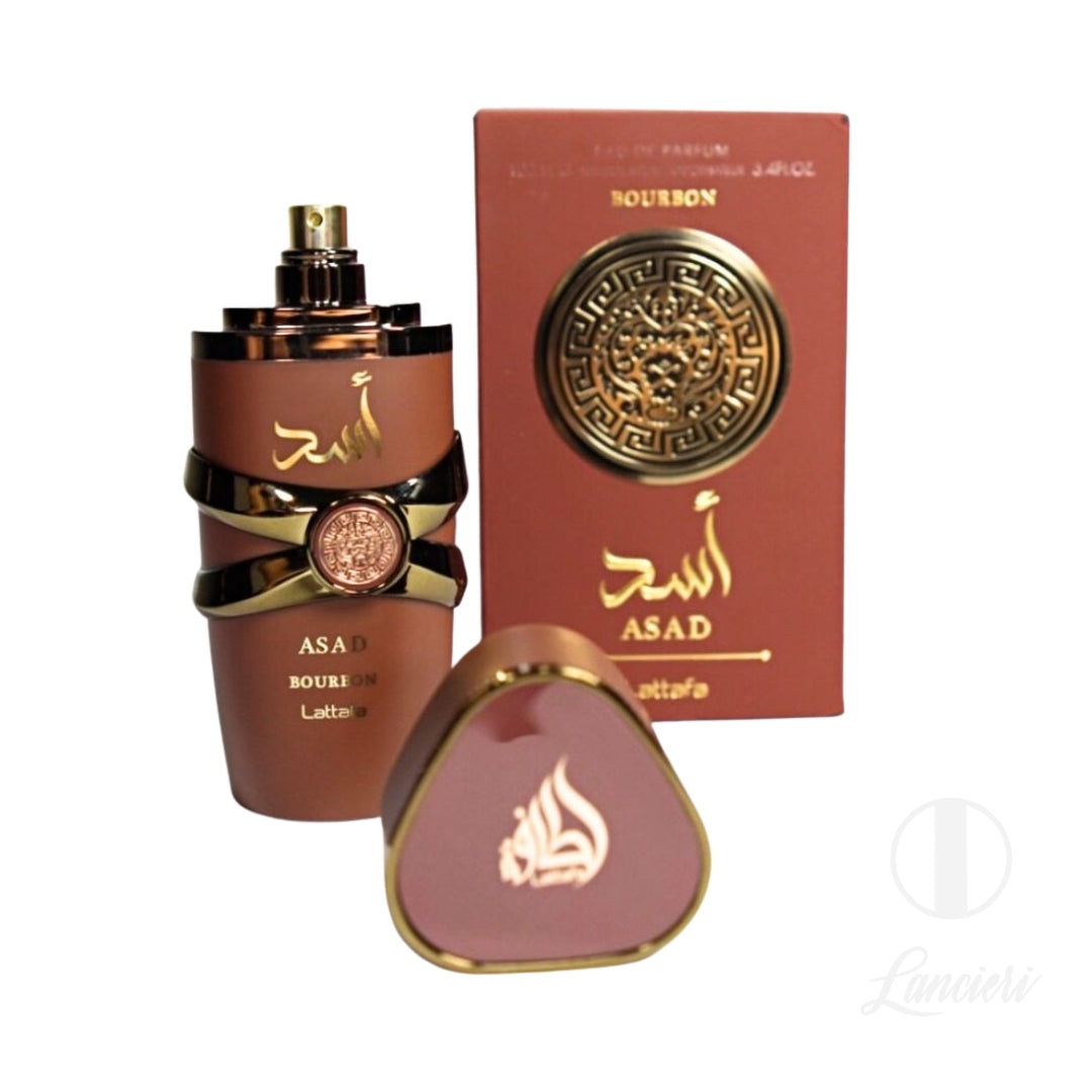 frasco Lattafa Asad Bourbon EDP 100Ml frasco amplo