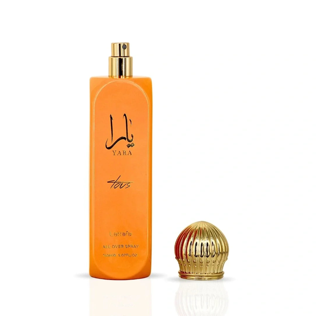 frasco Lattafa Yara Tous All Over Spray 150Ml embalagem caixa original