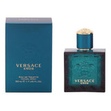 frasco Perfume Masculino Versace Eros Eau de Toilette detalhe lateral