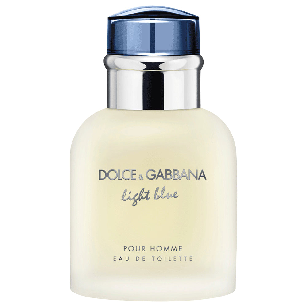 frasco Perfume Masculino Dolce & Gabbana Light Blue Eau de Toilette frente fundo branco