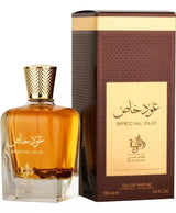 frasco Perfume Al Wataniah Special Oud Unisexx Eau de Parfum detalhe lateral