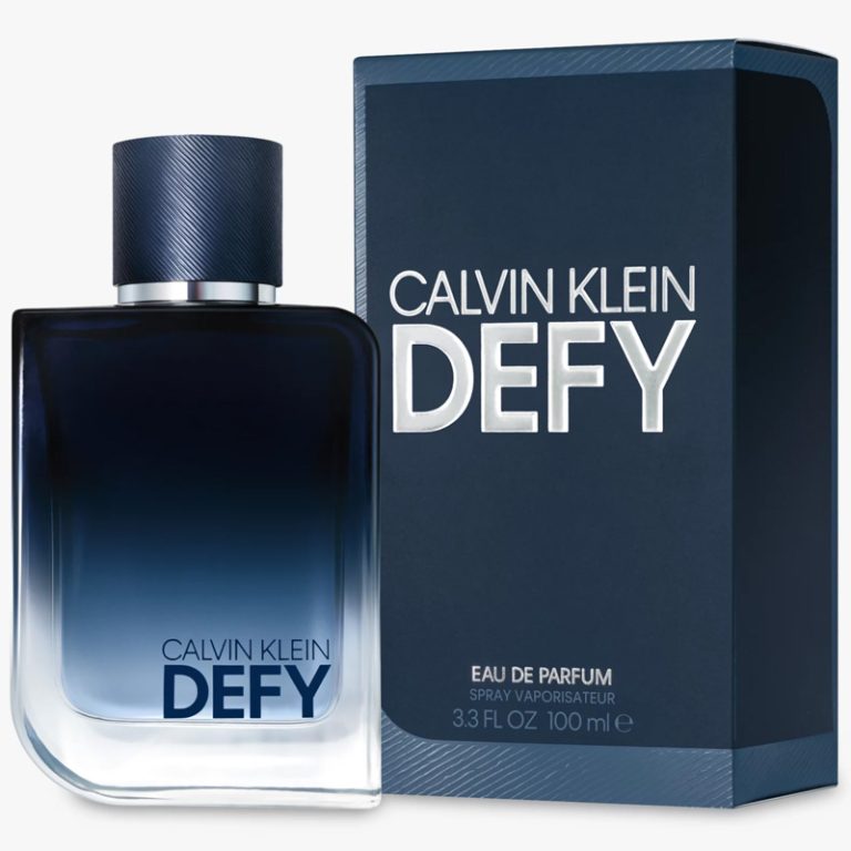 frasco Perfume Masculino Calvin Klein Defy Eau de Parfum detalhe lateral