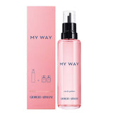 frasco Refil de Perfume Feminino Giorgio Armani My Way Eau de Parfum detalhe lateral