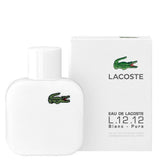 frasco Perfume Masculino Lacoste L.12.12 Blanc Eau de Toilette detalhe lateral