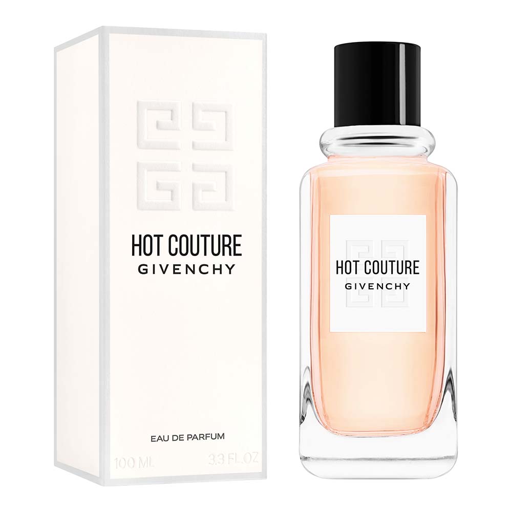 frasco Perfume Feminino Givenchy Hot Couture Eau de Parfum detalhe lateral