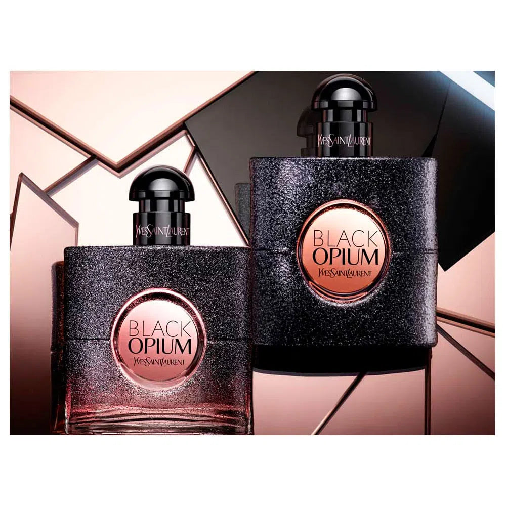 frasco Perfume Feminino Yves Saint Laurent Opium Black Eau de Parfum embalagem caixa original