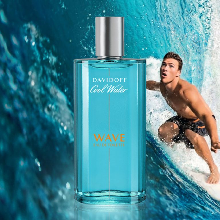 frasco Perfume Masculino Davidoff Cool Water Wave Eau de Toilette embalagem caixa original