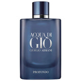 frasco Perfume Giorgio Armani Acqua Di Gio Profondo Eau de Parfum frente fundo branco
