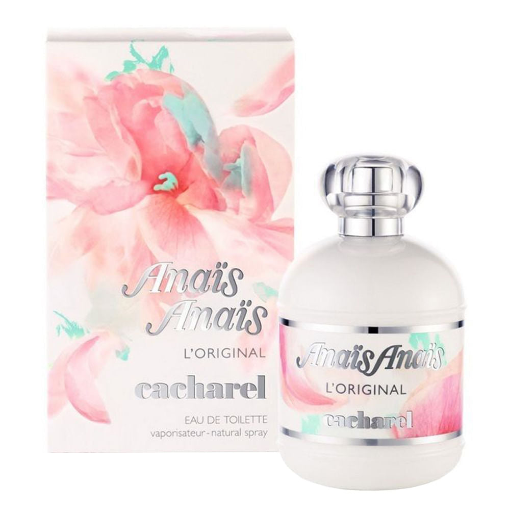 frasco Perfume Feminino Cacharel Anais Anais Eau de Toilette detalhe lateral