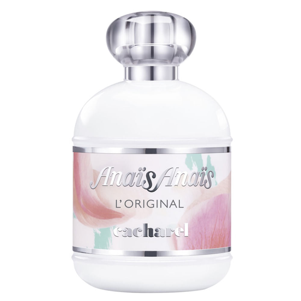 frasco Perfume Feminino Cacharel Anais Anais Eau de Toilette frente fundo branco