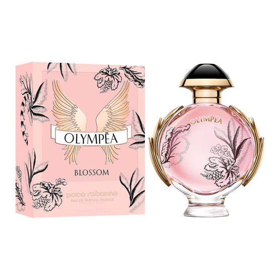 frasco Perfume Feminino Paco Rabanne Olympea Blossom Eau de Parfum detalhe lateral