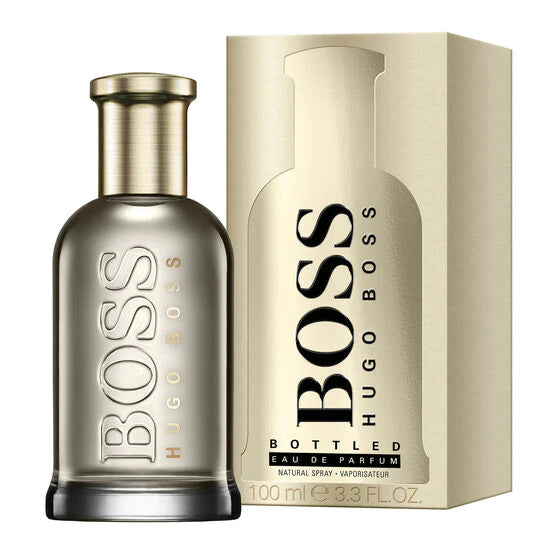 frasco Perfume Masculino Hugo Boss Bottled Eau de Parfum detalhe lateral