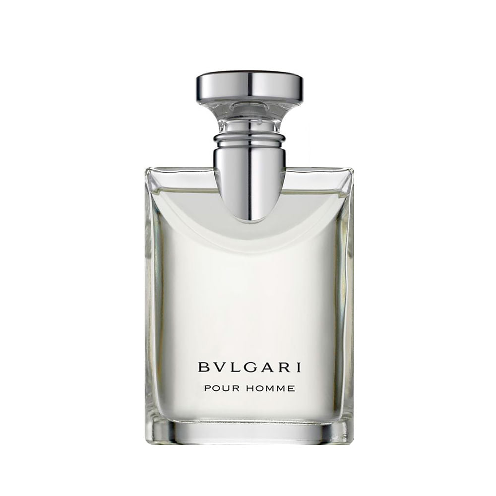 frasco Perfume Masculino Bvlgari Pour Homme Eau de Toilette frente fundo branco