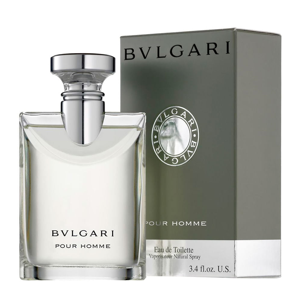 frasco Perfume Masculino Bvlgari Pour Homme Eau de Toilette detalhe lateral
