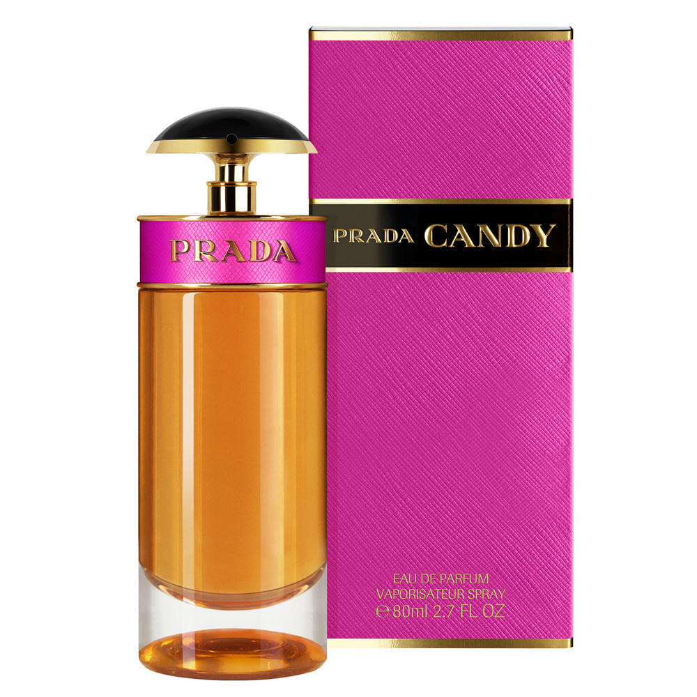 frasco Perfume Feminino Prada Candy Eau de Parfum detalhe lateral