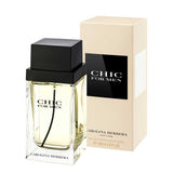 frasco Perfume Masculino Carolina Herrera Chic Eau de Toilette detalhe lateral