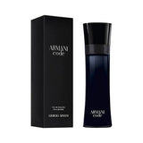 frasco Perfume Masculino Armani Code Eau de Toilette detalhe lateral