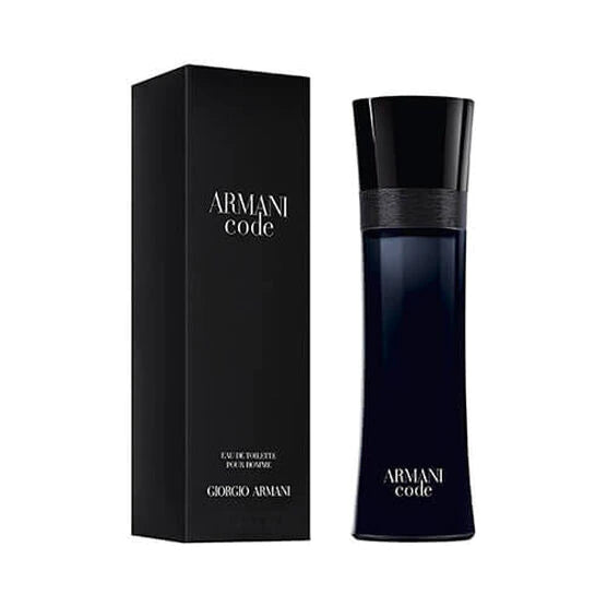 frasco Perfume Masculino Armani Code Eau de Toilette detalhe lateral