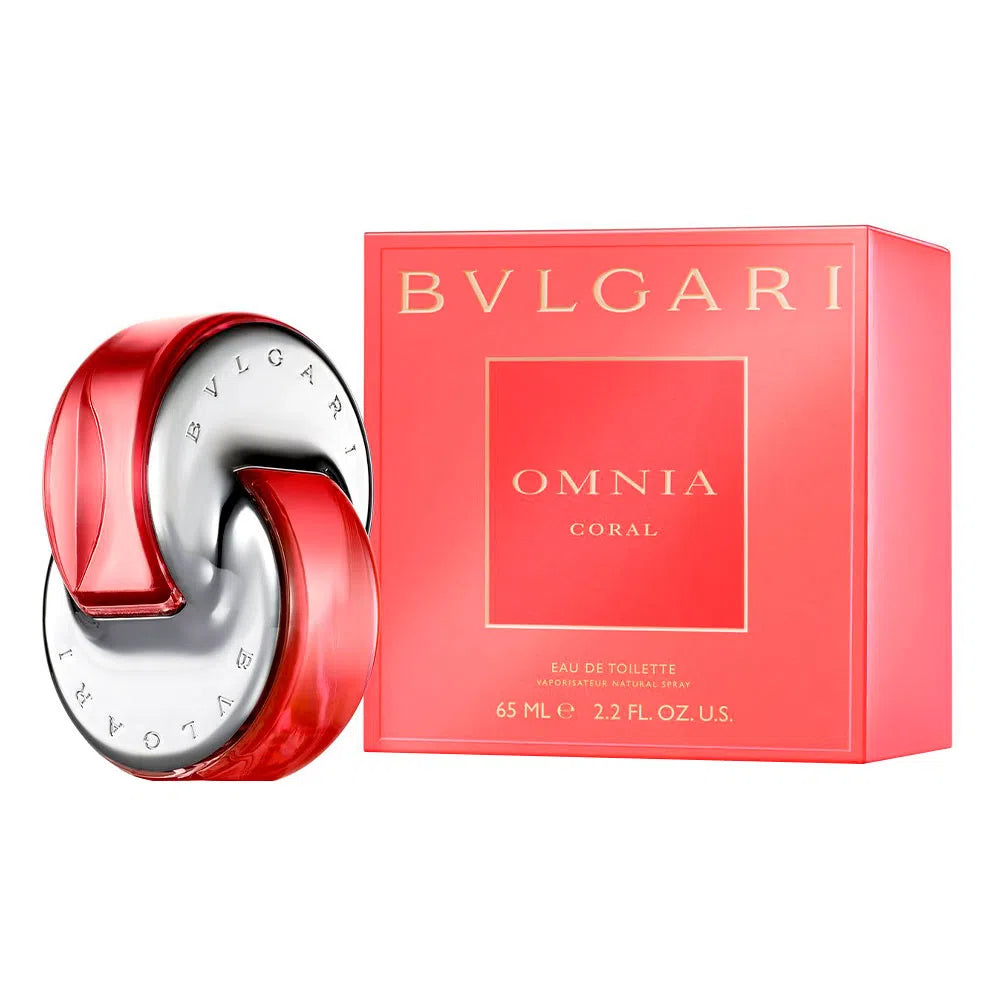 frasco Perfume Feminino Bvlgari Omnia Coral Eau de Toilette detalhe lateral