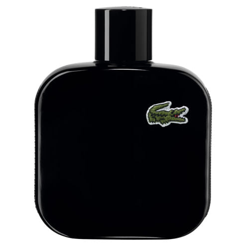 frasco Perfume Masculino Lacoste L.12.12 Noir Eau de Toilette frente fundo branco