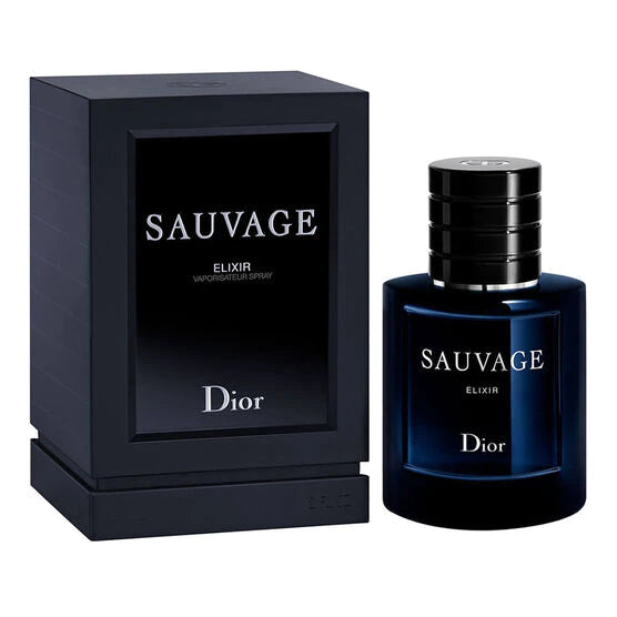 frasco Perfume Masculino Dior Sauvage Elixir detalhe lateral