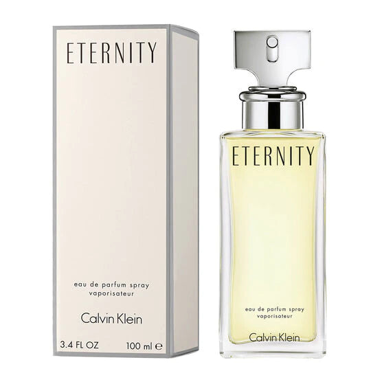 frasco Perfume Feminino Calvin Klein Eternity Eau de Parfum detalhe lateral