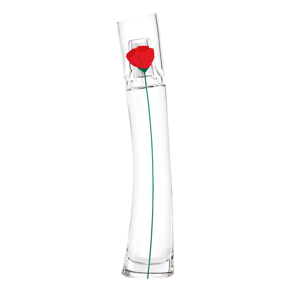frasco Perfume Feminino Kenzo Flower By Kenzo Eau de Parfum frente fundo branco