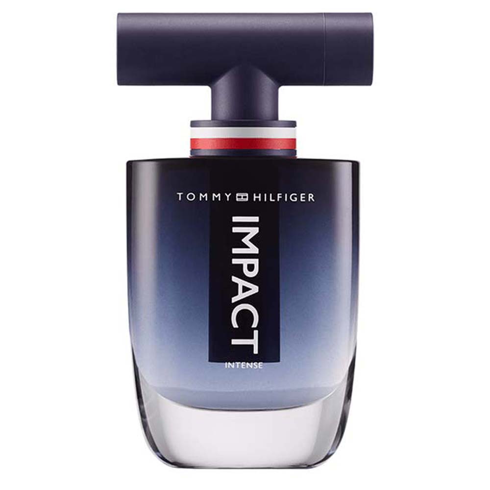frasco Perfume Masculino Tommy Impact Intense Eau de Parfum frente fundo branco