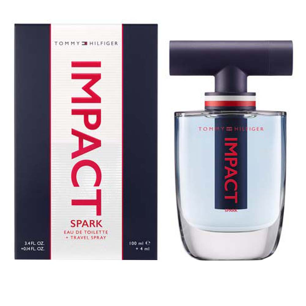 frasco Perfume Masculino Tommy Impact Spark Eau de Toilett detalhe lateral