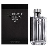 frasco Perfume Masculino Prada L’Homme Eau de Toilette embalagem caixa original