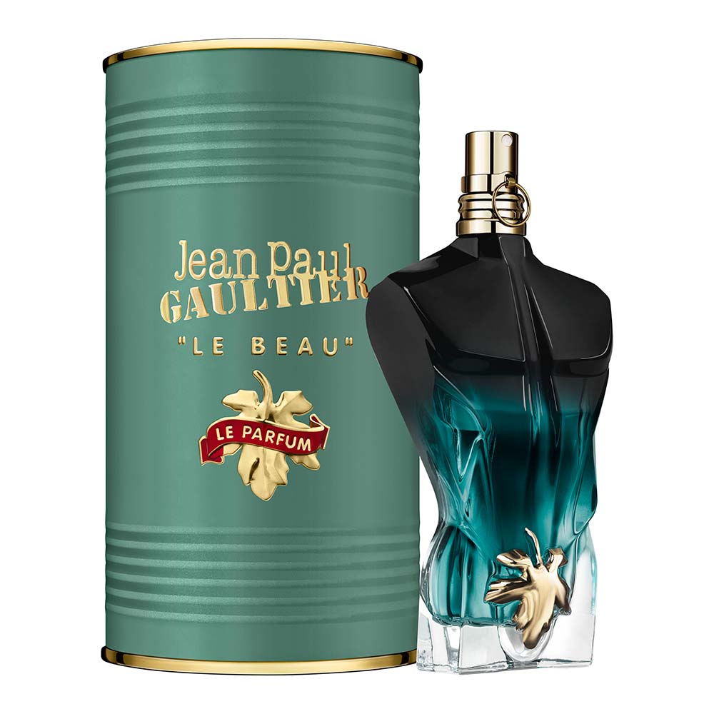 frasco Perfume Masculino Jean Paul Gaultier Le Beau Le Parfum detalhe lateral