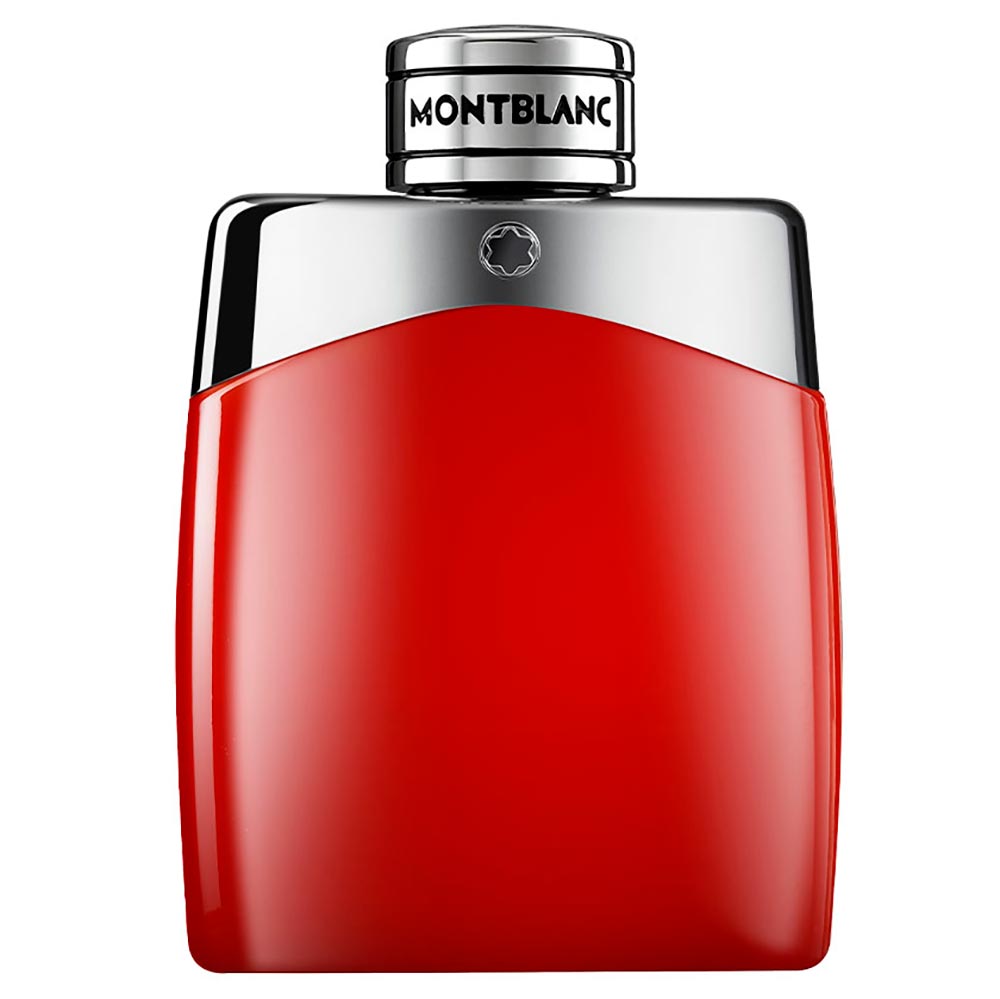 frasco Perfume Masculino Mont Blanc Legend Red Eau de Parfum frente fundo branco