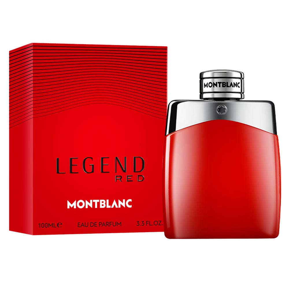 frasco Perfume Masculino Mont Blanc Legend Red Eau de Parfum detalhe lateral